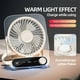 thumbnail image 5 of JF136 Desktop Fan Wide Angle Powerful Airflow Portable Hanging Desk Fan Cooler - Grey, 5 of 5