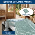thumbnail image 6 of Nanan 9'x12' Modern Bordered Area Rug Geometric Carpet, Washable Stain-Resistant Non-Slip Rug for Living Room Bedroom Home Office, Green, 6 of 10