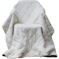 thumbnail image 5 of Super Soft Quilted Navy Navy Blue and Fleece Throw Blanket, 5 of 5