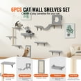 thumbnail image 6 of KFFKFF Cat Wall Mounts, Set of 6, Includes Jump Platforms, Hammock, Couch, Cat Tower & Grip, Cat Play and Rest Furniture, Supports up to 40 lbs, Ideal for Sleep, Play, and Climb, 6 of 9