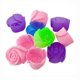 thumbnail image 1 of 10 moldes de silicona para hornear pasteles, chocolates, gelatina, magdalenas y galletas con forma de rosa (colores aleatorios), 1 of 4