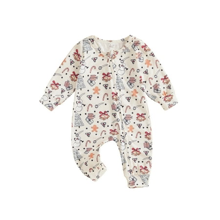 

Saoakiny Baby Girls Boys Rompers Christmas Clothes Toddler Fall Bodysuits