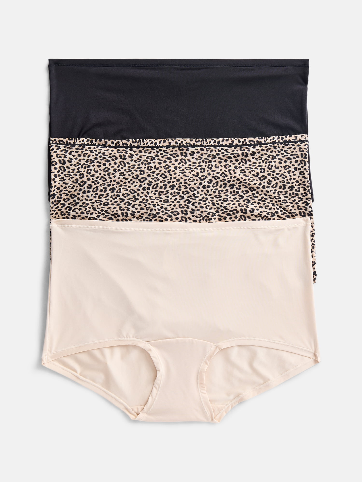 Joyspun Women's Shine Micro Boyshort, 3-Pack, XS - XXXL
