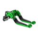 thumbnail image 1 of Palanca de freno y embrague corta larga para Kawasaki VERSYS 650 2015-2023, palanca de manillar de motocicleta ajustable, aleación de aluminio, cabeza verde, mango negro, 1 of 6
