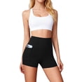thumbnail image 2 of Domuza Biker Shorts for Women High Waisted Tummy Control Workout Gym Spandex Yoga Athletic Bike Shorts with Pocket Black XL, 2 of 4