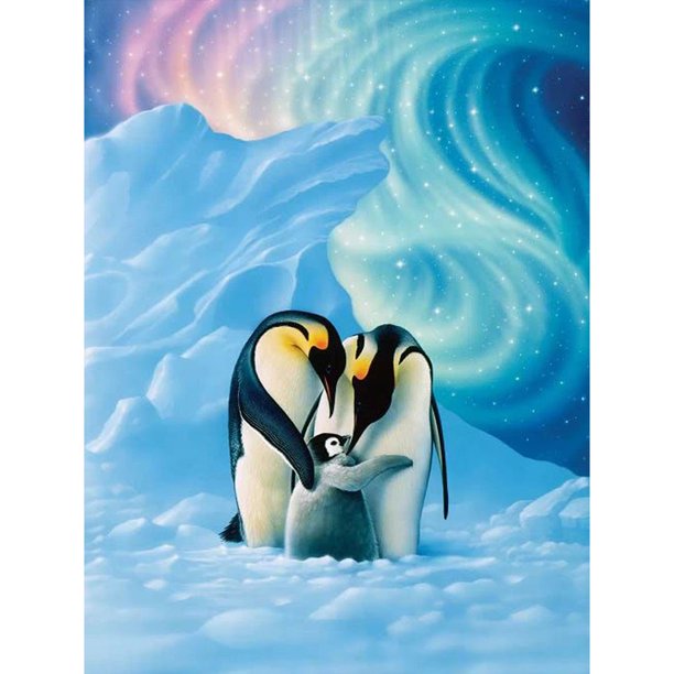 Diamond Painting 5D DIY Kit de pingüino de taladro cuadrado completo Decoración del hogar (ZQA502) FLhrweasw Nuevo