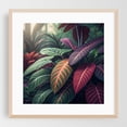 thumbnail image 2 of Jungle Jewel: Exotic Foliage Symphony - Illustration Botanical Floral Tropical Nature Garden Scenic Unframed Wall Art Print 18 x 18 inches, 2 of 9