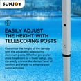 thumbnail image 4 of SUNJOY Floating Pool Canopy 10' × 10’ Pop Up Gazebo Navy Fabric Canopy, Steel and Aluminum Frame Floating Tent with PVC Floats, Hand Air Pump and Carry Bag, 4 of 12