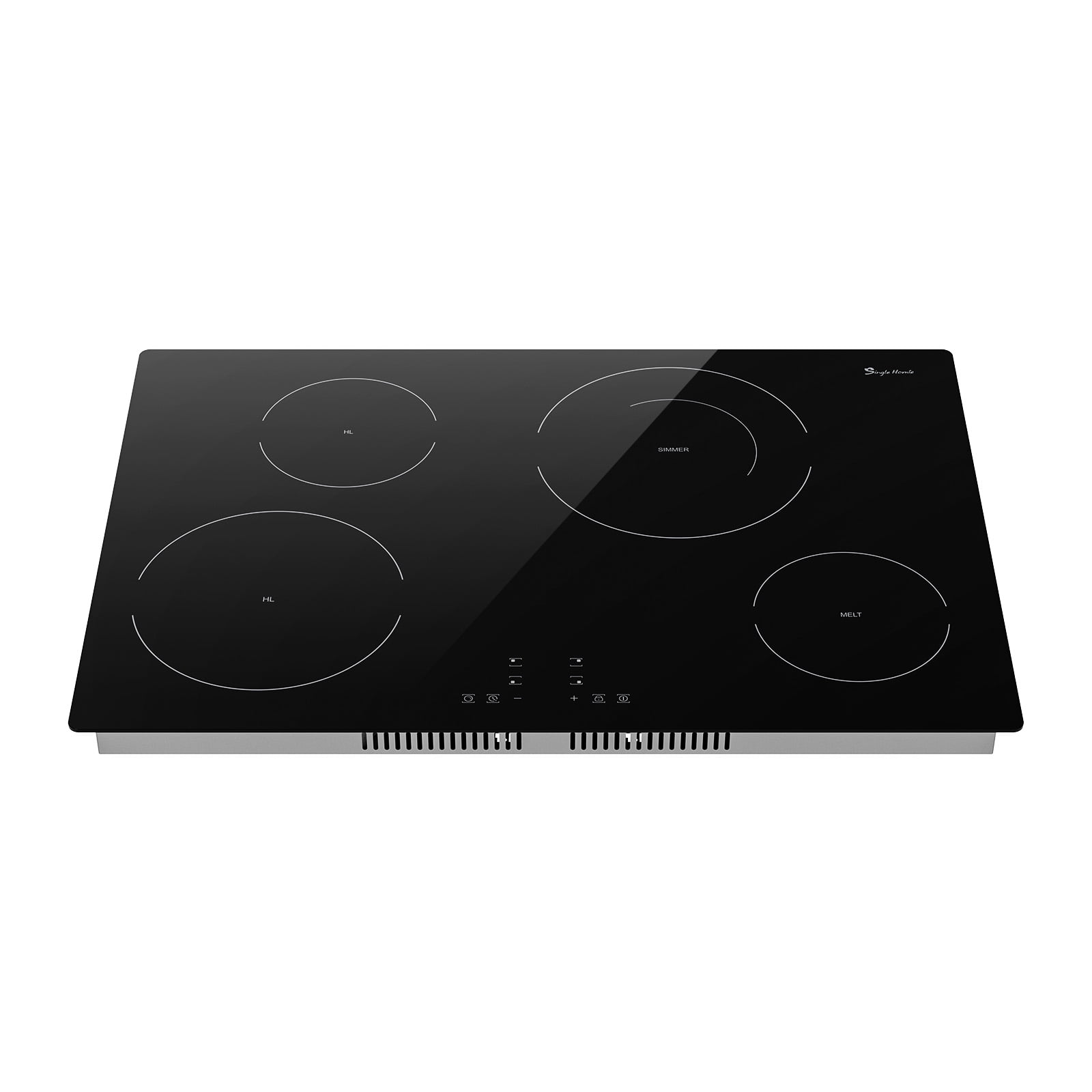 GIONIEN 30 Inch Electric Cooktop, 4 Burner Built-in Ceramic Glass Stove, Touch Control, 9 Power Levels, Child Lock, Timer, Overheat Protection, 220~240V Drop-in Electric Stove Top