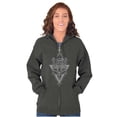 thumbnail image 3 of Wolf Pack Triangle Symbol Spirit Animal Zip Up Hoodie Men's Women's Brisco Brands 4X, 3 of 6