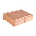 thumbnail image 4 of Caja de almacenamiento de suministros para artistas de madera, organizador de suministros, 3 cajones, caja de herramientas de transporte para arte, ca, 4 of 9