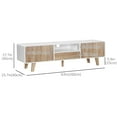 thumbnail image 3 of HOMCOM Meuble TV Console Multimédia avec Tiroir Étagère de Rangement Trou pour Câbles, 3 of 10