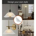thumbnail image 5 of Aspen Creative 23516-11,Frosted/Fabric Painted Glass Shade for Medium Base Socket Torchiere Lamp, Swag Lamp and Pendant,13" Diameter x 5-3/4" High., 5 of 5
