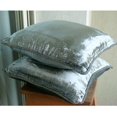 thumbnail image 3 of The HomeCentric Custom Pillow Case, Silver Shams, Solid Color Beaded Cord Pillow Shams, Pack of 2, 24x24 inch (60x60 cm) Pillow Shams, Square Velvet Pillow Shams, Pillow Shams - Silver Shimmer, 3 of 4