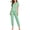 Green, variant on Eternatastic Pajama Sets for Women Short Sleeve Pj Set Round Neck Sleepwear with Long Pants Casual Loose Loungewear L Pink