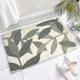 thumbnail image 3 of Alfombra de baño antideslizante, 40 x 60 cm, diseño de hojas verdes, súper suave y absorbente de agua, lavable a máquina, de microfibra, para baño, Sho, 3 of 4