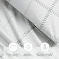 thumbnail image 4 of Gray Checkered 4 Piece 100% Cotton Flannel Deep Pocket Sheet Set, Twin, by Noble Linens, 4 of 8