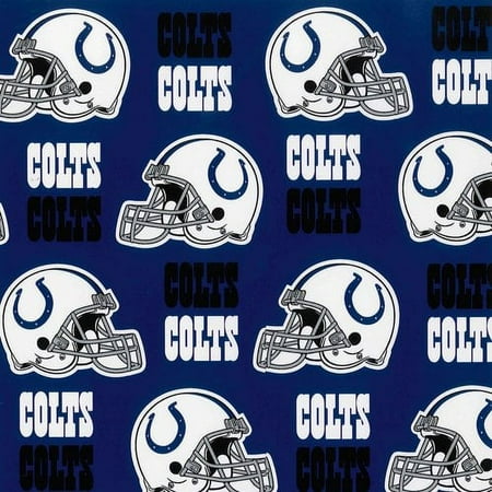 NFL Indianapolis Colts 58" 100% Cotton Sports Logo Craft Fabric By the Yard, Multi-color