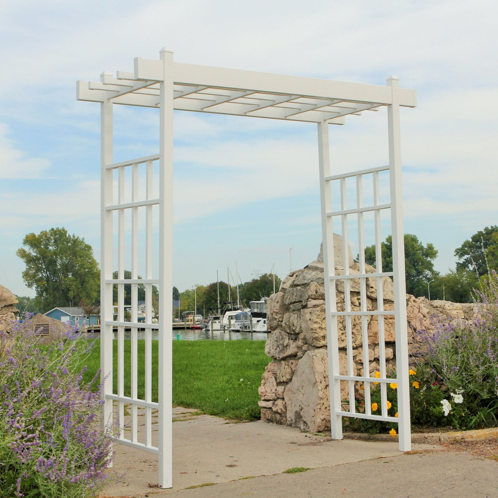 White 96 H Dura-Trel Belmont Arbor White 96 H Dura-Trel Belmont Arbor