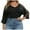 Black, variant on Uaswgudfs Women's Plus Size Oversizes-Fit Top with V-Neckline and Wide Geometric Sleeve Cutouts for Effortless Style and Comfort