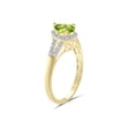 thumbnail image 3 of JewelersClub Peridot Ring Birthstone Jewelry – 0.50 Carat Peridot 14K Gold Plated Silver Ring Jewelry with White Diamond Accent – Gemstone Rings with Hypoallergenic 14K Gold Plated Silver Band, 3 of 4