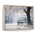 thumbnail image 2 of Designart "Snowy Canopy of Park Florals II" Landscapes Framed Wall Art - Country White Forest Winter Bedroom Framed Canvas Wall Art, 2 of 6