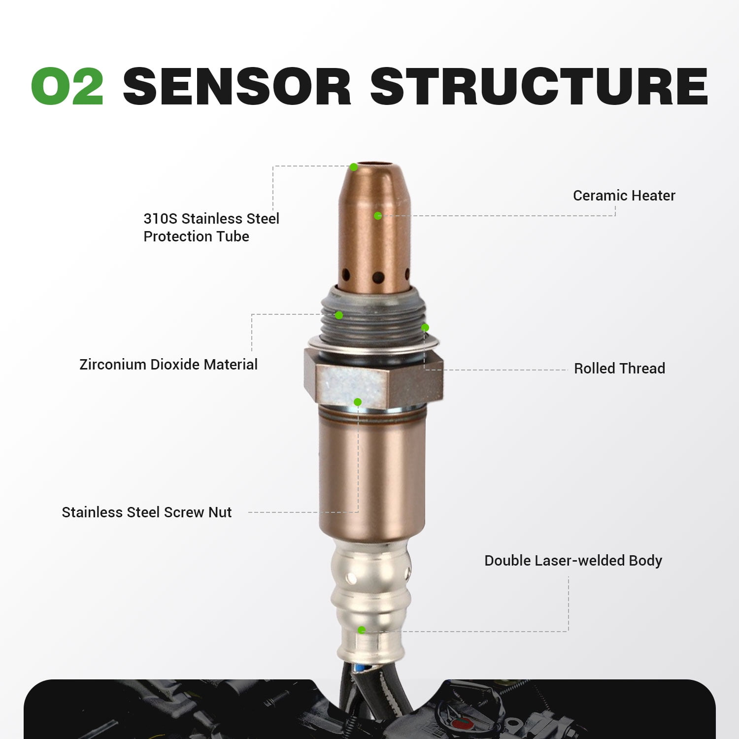 Techie 234-4529 Air Fuel Ratio Sensor,Oxygen O2 Sensor Upstream Compatible with Chevrolet Cruze 1.4L 2011-2015, Trax Express 2500 Volt Sonic 2012-2021, Buick Encore 2013-2021,ELR 2014-2016