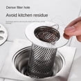 thumbnail image 5 of 2Pcs Useful Anti-Pest Waste Drainer Kitchen Tool Sealing Cover Food Hair Stopper Floor Drain Filter Mesh Sink Strainer F, 5 of 8