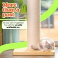 thumbnail image 5 of 50" Tall Cat Scratching Post, Extra-Large Cat Scratch Post for Biggest Cats (Maine Coon), 7.3” Thick Post, 36lbs Weight, Solid Wood Base & Natural Sisal Rope, 5 of 8