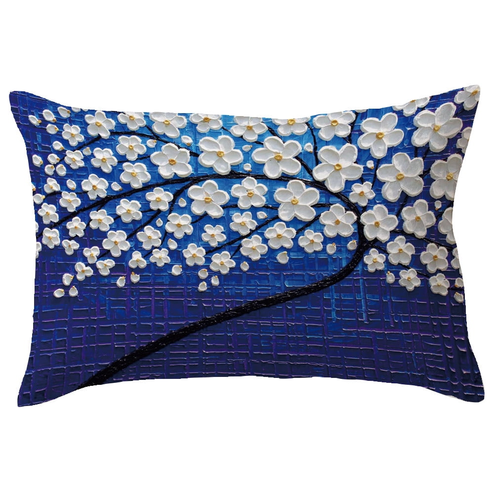 Rectangle Pillow Cover Cushion Case Toss Pillowcase Hidden Zipper