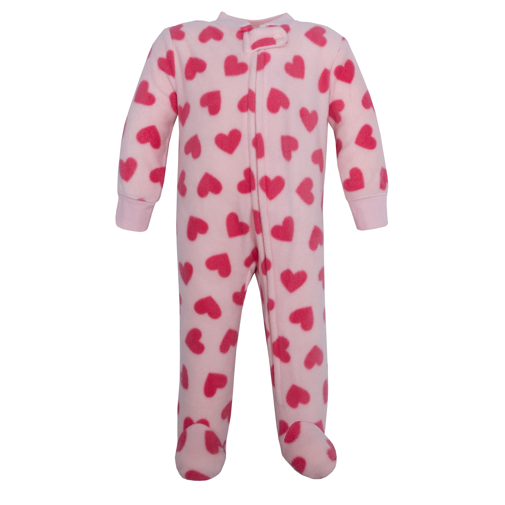 Hudson Baby Infant Girls Fleece Sleep and Play, Blue Butterfly Floral, 6-9 Months