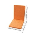 thumbnail image 3 of Merryso Set of 2 Stretchy Dining Chair Covers with Cushion - Orange Flock Polyester-Spandex, Protective Washable, Fits 17.7-23.6" Back & 14.6-18.1" Seat for Home, 3 of 6