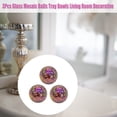 thumbnail image 3 of TISHITA 3Pcs Glass Mosaic Balls Tray Bowls Living Room Vases Wedding Decorative Orbs Red, 3 of 8