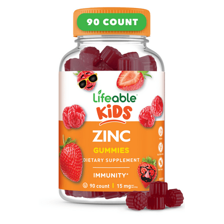 Lifeable Zinc Kids Gummies – 15 mg – 90 Gummies