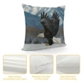 thumbnail image 4 of Orinice Bald Eagle Snow Mountain Decorative Pillow Cover for Home Couch Living Room Sofa, High-Quality Winter Pillow Case 1PC 24x24in, 4 of 5