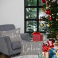 thumbnail image 6 of Christmas Pillow Covers 12 x 20 Inch Set of 2 Merry Christmas Believe White Throw Pillow Covers Winter Xmas Winter Holiday Decorative Cushion Cases for Sofa Couch, 6 of 6