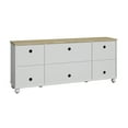 thumbnail image 6 of FESTIVO Vintage TV Stand with Carved Doors for Large Size TV 70"W x 30"H x 15.5"D - Grayish-white, 6 of 6