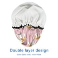thumbnail image 4 of Shower Caps,Cavalier King Charles Spaniels and Flowers Waterproof Shower Cap for Women 4 Pieces,Double Reusable Hair Cover for Shower PEVA Elastic Stretch Hem, 4 of 7