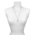 thumbnail image 3 of Delight Jewelry Silvertone Open Design Sun Silvertone Be Strong and Courageous Bar Charm Necklace, 23", 3 of 4