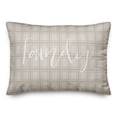 thumbnail image 2 of Creative Products Tan Plaid Family 20 x 14 Spun Poly Pillow, 2 of 3