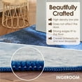 thumbnail image 2 of OMERAI Machine Washable Rugs 9'x 12' Modern Abstract Non Slip Rug for Living Room, Bedroom Rug, Farmhouse, Dining Room, Indoor, Blue, 2 of 8