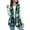Green, variant on QQAMB Plaid Vest for Women Lapel Button Down Sleeveless Shacket Fall Winter Warm Long Jacket Outerwear Outwear Coat Dark Gray L