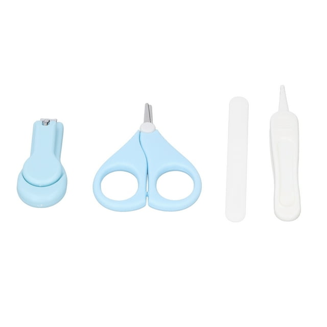 Kit de Manucure Bébé, Ensemble de Lime à Ongles pour Bébé en Acier Inoxydable Boîte de Rangement Ronde Anti-Poussière pour la Maison pour Bébé