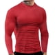 thumbnail image 1 of Camisetas deportivas Prolriy para hombre, de primavera y verano, para fitness, deportes, de secado rápido, de manga larga, color liso, ajustadas, elásticas, de compresión, color rojo, talla XXL, 1 of 6