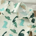 thumbnail image 6 of Boys Clothes Toddler Baby Kids Spring Summer Cotton Dinosaur Printed Sleeveless Casual 6M 12M 18M 24M 3T 4T T Shirt Pullover Tops Shorts Sets Tshirt 2-Piece, 6 of 7