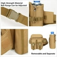 thumbnail image 2 of Riñonera táctica militar, cinturón utilitario impermeable con soporte para botella de agua, adecuado para acampar, montar a caballo, pescar y disparar (negro), 2 of 5
