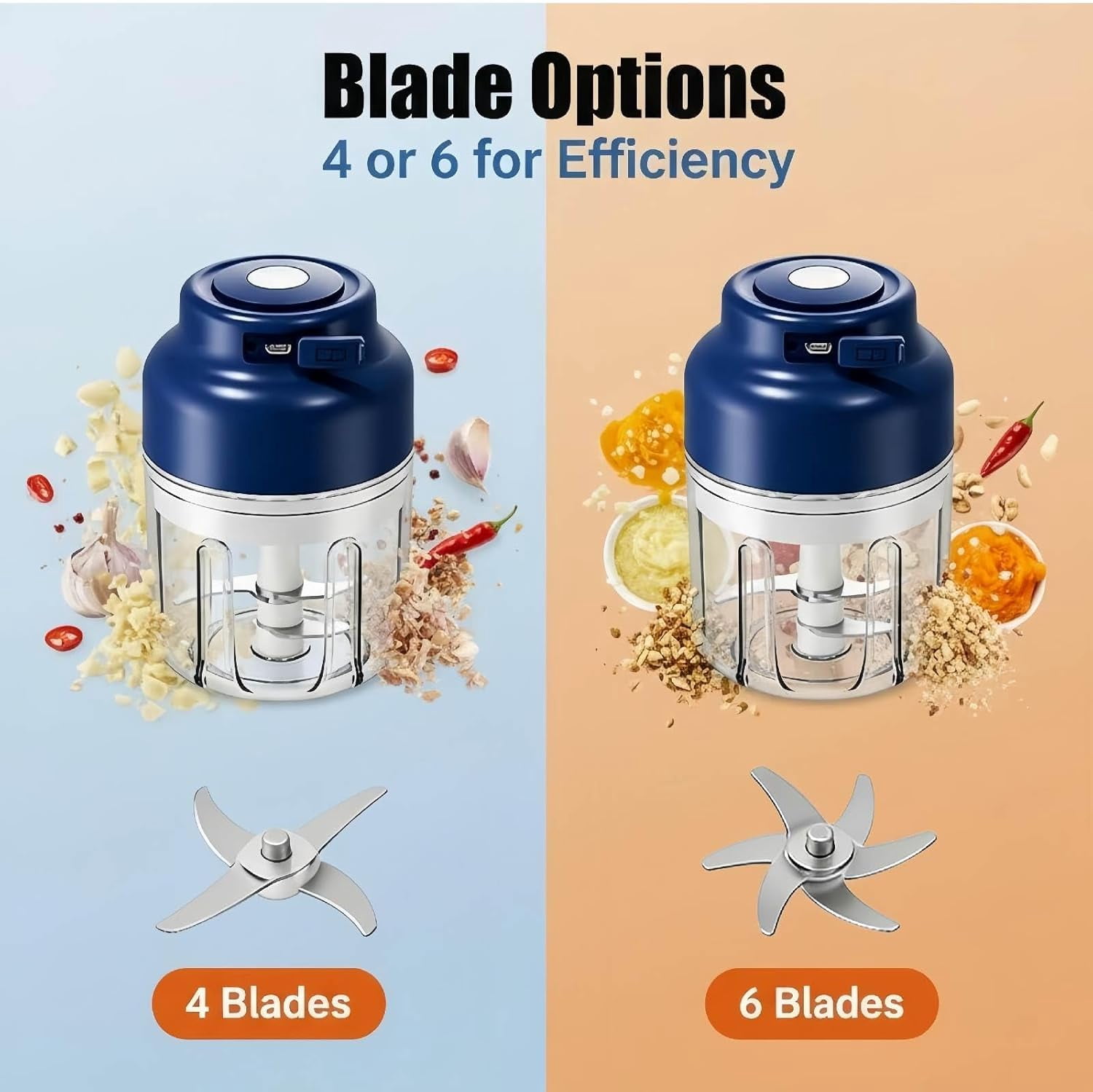 Household Electric Garlic Crusher, Cordless Mini Electric Garlic Chopper, Rechargeable Food Processor, Vegetable Chopper Blender, Chops in Seconds, No More Garlic Hands for Easy Food Prep