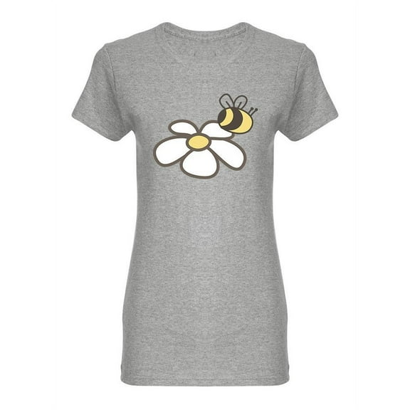 A Bee On A Flower T-Shirt Women -Image by Shutterstock, Female Large