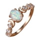 thumbnail image 1 of Oval White Opal Moon Ring Retro Luz Anillo Estilo Zirconia Ring, 1 of 5