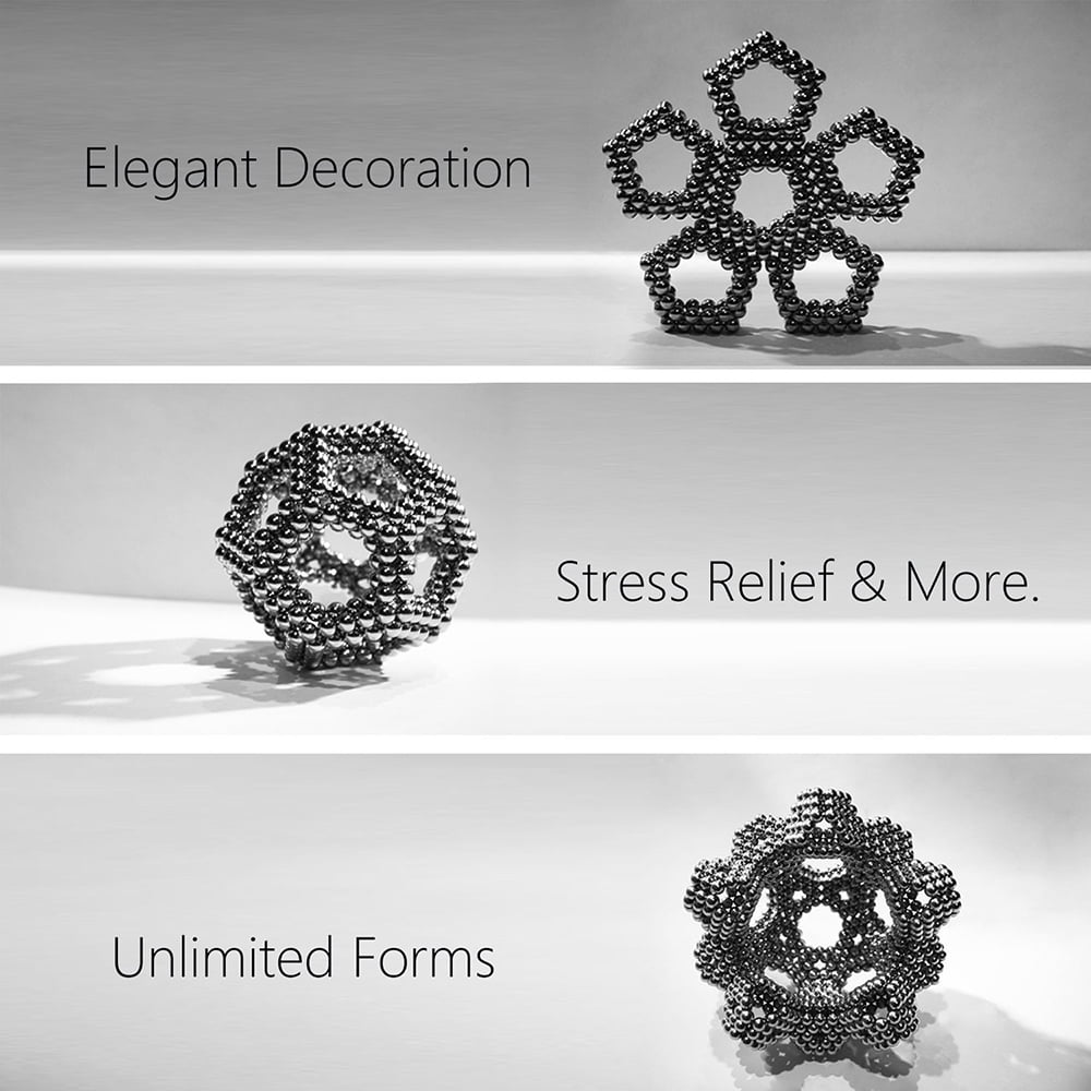 Oimzzr 1000pcs 3mm Magnetic Ball Set Magic Magnet Cube Building Toy For Stress Relief Mix 10 Color